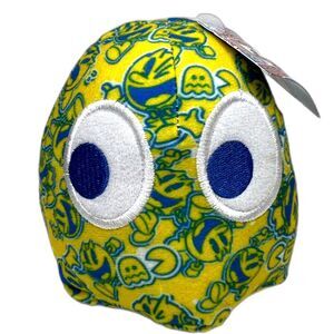 Pac-Man Ghost Plush Yellow 4.5” Graffiti Arcade Namco Bandai NEW